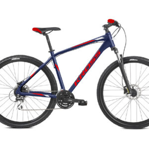 KROSS HEXAGON 1.0  26" 2022  TMAVĚ MODRÁ / ČERVENÁ / ŠEDÁ MATNÁ