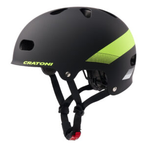 Dětská helma CRATONI C-Mate JR. Black/Lime Matt - S/M (54-58cm)